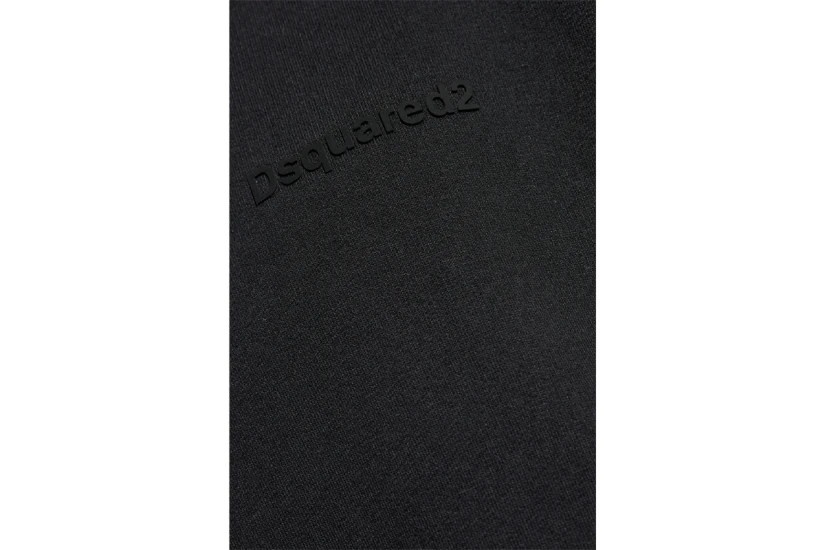 Dsquared2 Relax Fit Ανδρική Μακρυμάνικη Μπλούζα με Κουκούλα Μαύρη