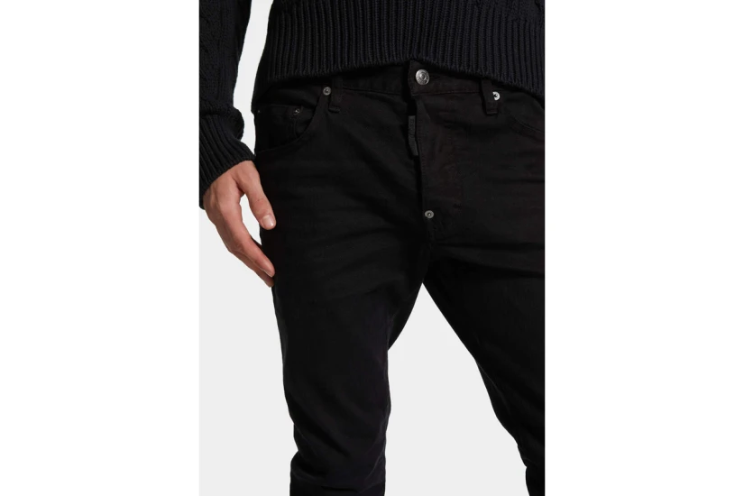 Dsquared2 Black Bull Ανδρικό Skater Τζιν Παντελόνι Μαύρο