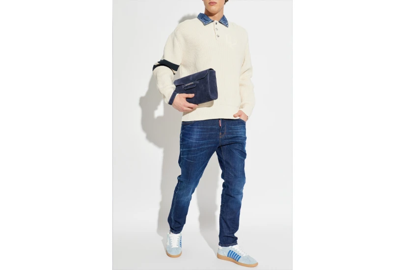 Dsquared2 Slim Twist Ανδρικό Παντελόνι Τζιν Μπλε Σκούρο