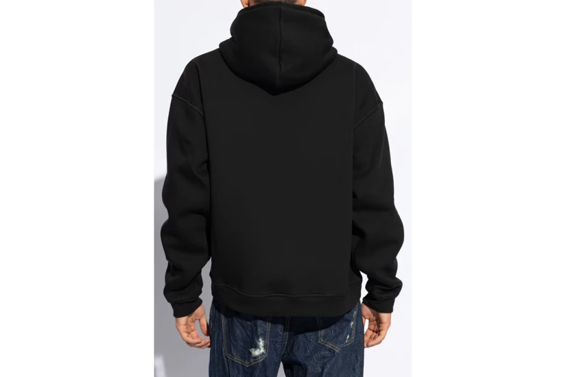 Dsquared2 Icon Relax Fit Ανδρικό Φούτερ Με Κουκούλα Μαύρο