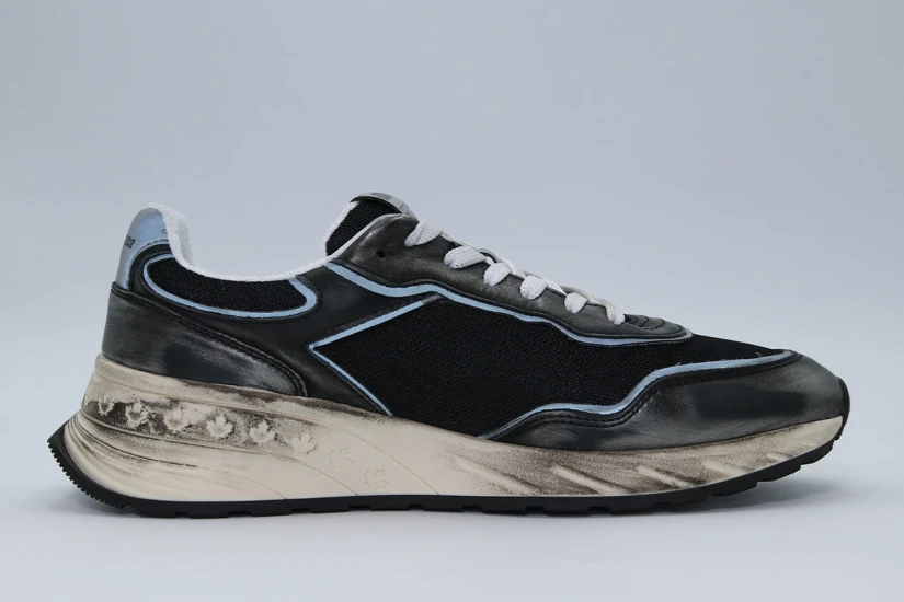 Dsquared2 Sprinter Ανδρικά Sneakers Μαύρα, Εκρού