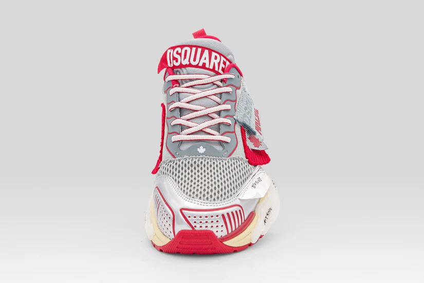 Dsquared2 Faster Ανδρικά Sneakers Γκρι, Κόκκινα, Εκρού