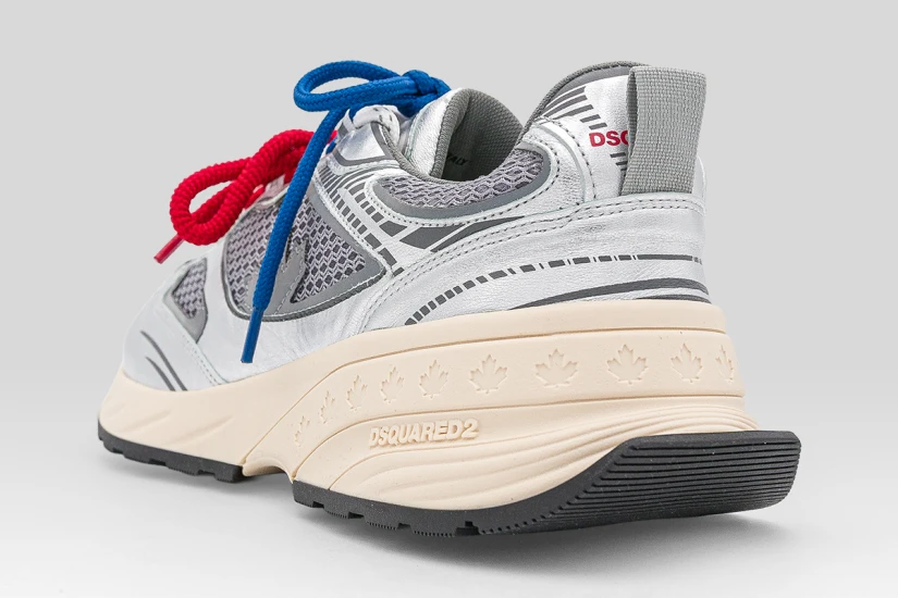 Dsquared2 Sprinter Ανδρικά Sneakers Ασημί, Εκρού, Μπλε, Κόκκινα