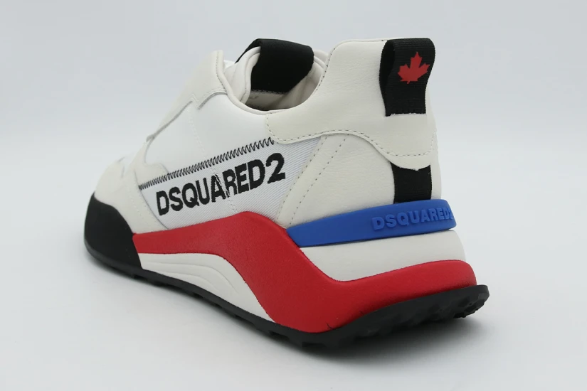 Dsquared2 D2 Flow Ανδρικά Sneakers Λευκά, Μαύρα, Κόκκινα, Μπλε