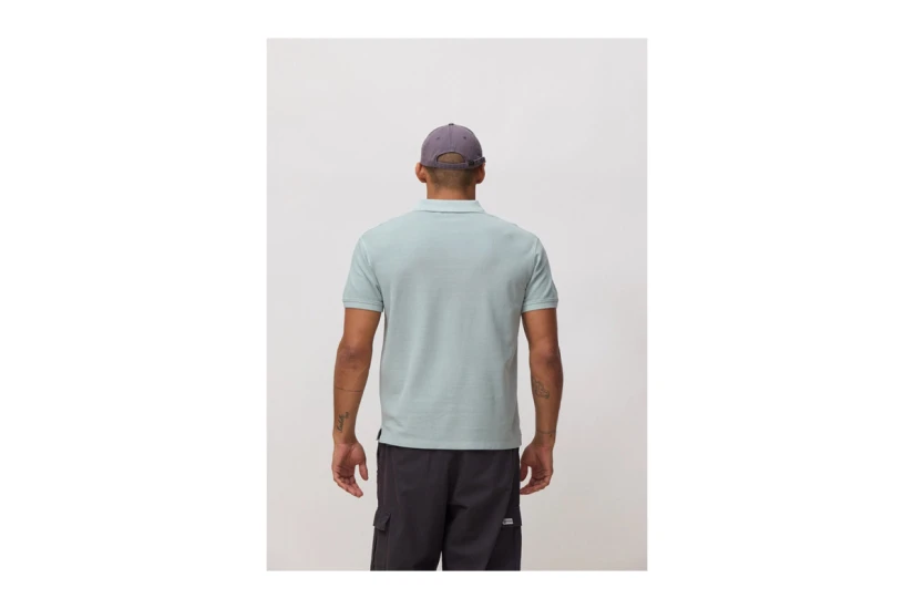 Blue Banana Mist Nature Washed Ανδρικό Κοντομάνικο Polo T-Shirt Μέντα