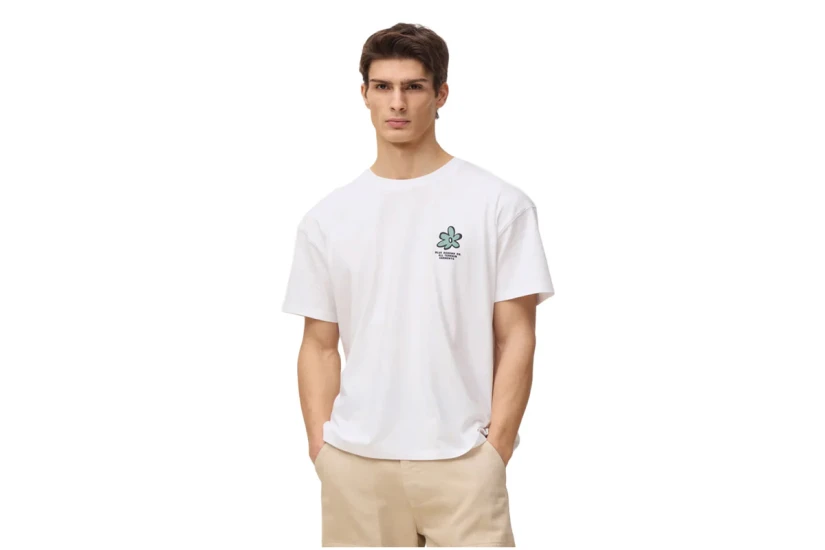 Blue Banana White Grow T-Shirt Ανδρικό Κοντομάνικο T-Shirt Λευκό