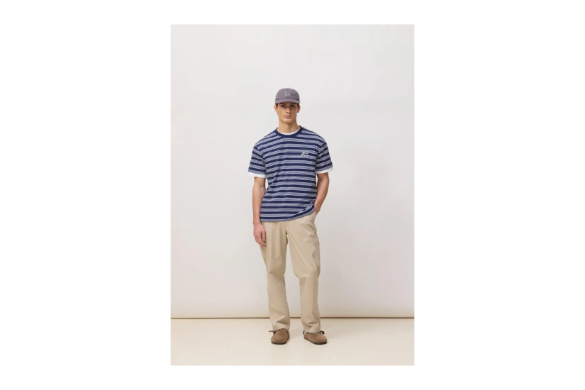 Blue Banana Navy Stripes Ανδρικό Κοντομάνικο T-Shirt Μπλε Σκούρο, Λευκό