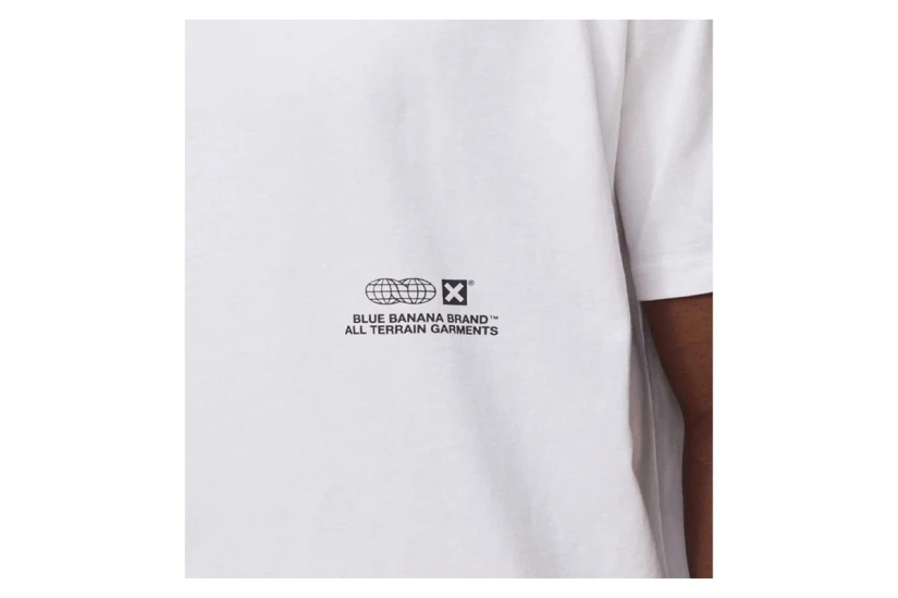 Blue Banana Black Universal Ανδρικό Κοντομάνικο T-Shirt Λευκό, Μαύρο