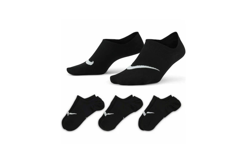 Nike Everyday Plus Lightweight Dri-FIT Unisex Κοντές Κάλτσες Μαύρες 3 Ζευγάρια
