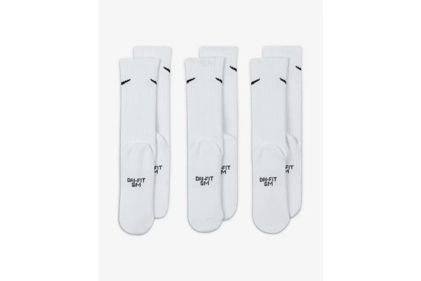 Nike Everyday Plus Cushioned Ψηλές Κάλτσες Λευκές 3 Ζευγάρια