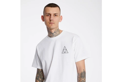 Huf Essentials Triple Triangle T-Shirt Ανδρικό (TS00509 WHITE)