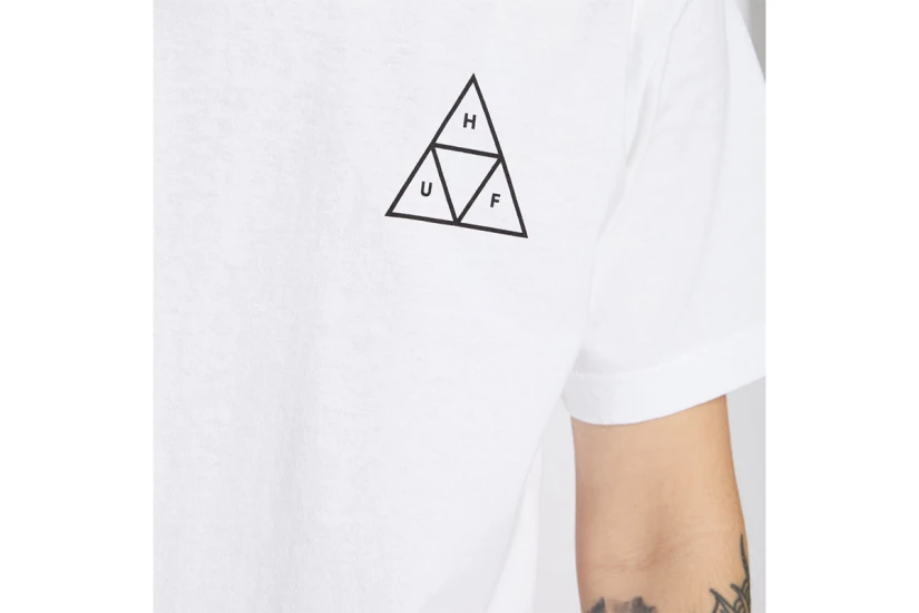 Huf Essentials Triple Triangle T-Shirt Ανδρικό (TS00509 WHITE)