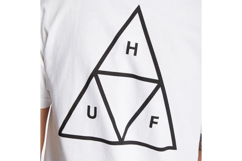 Huf Essentials Triple Triangle T-Shirt Ανδρικό (TS00509 WHITE)