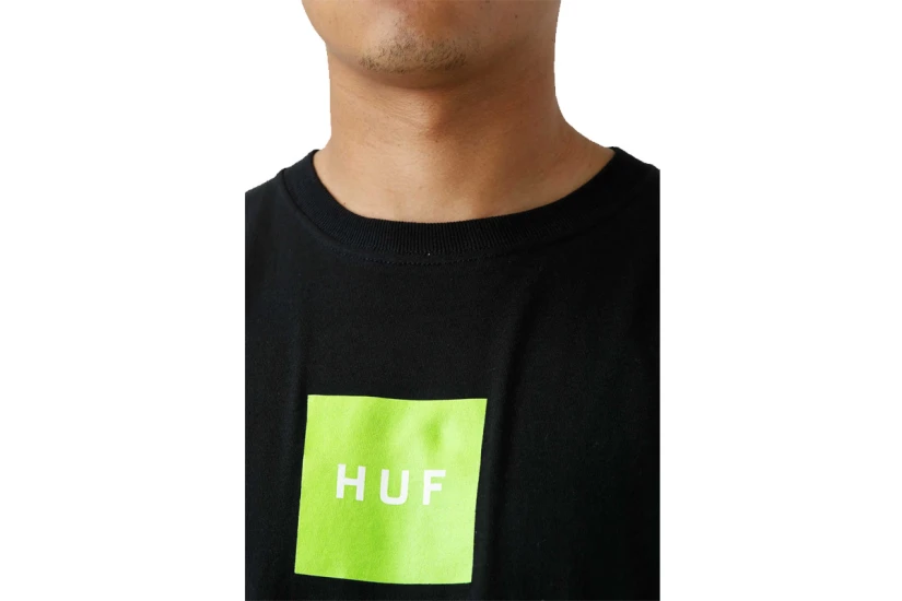 Huf Essentials Box Logo Ss Tee T-Shirt (TS01666 BLACK)