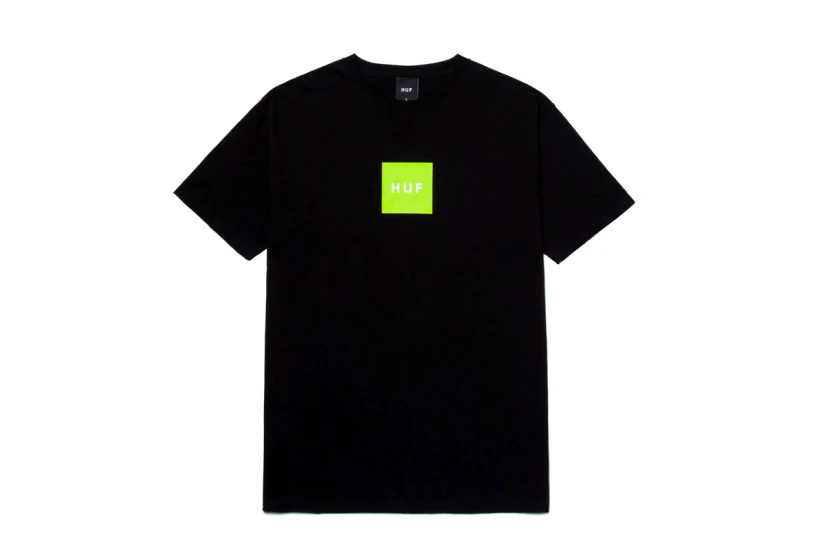 Huf Essentials Box Logo Ss Tee T-Shirt (TS01666 BLACK)