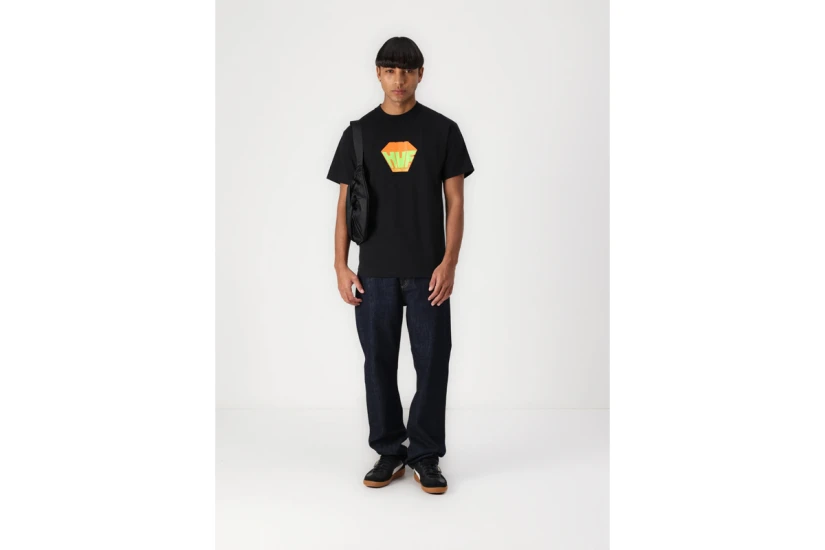 Huf Big Block Ανδρικό Κοντομάνικο T-Shirt Μαύρο