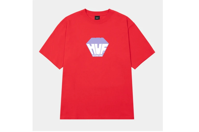 Huf Big Block Ανδρικό Κοντομάνικο T-Shirt Κόκκινο