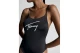 Tommy Jeans One Piece Γυναικείο Ολόσωμο Μαγιό Μαύρο