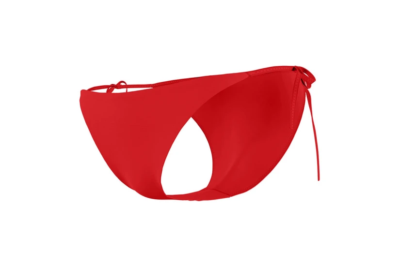 Tommy Jeans Side Tie Γυναικείο String Μαγιό Bikini Bottom Κόκκινο
