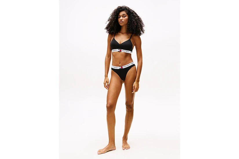 Tommy Jeans Heritage Push-Up Γυναικείο Εσώρουχο Bralette Μαύρο