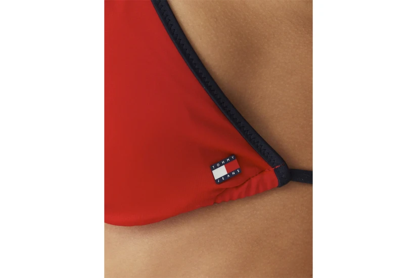 Tommy Jeans Triangle Rp Γυναικείο Μαγιό Bikini Top Λευκό, Κόκκινο, Μπλε Σκούρο
