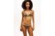 Tommy Jeans Print Triangle Γυναικείο Leopard Bralette Μπεζ, Μαύρο