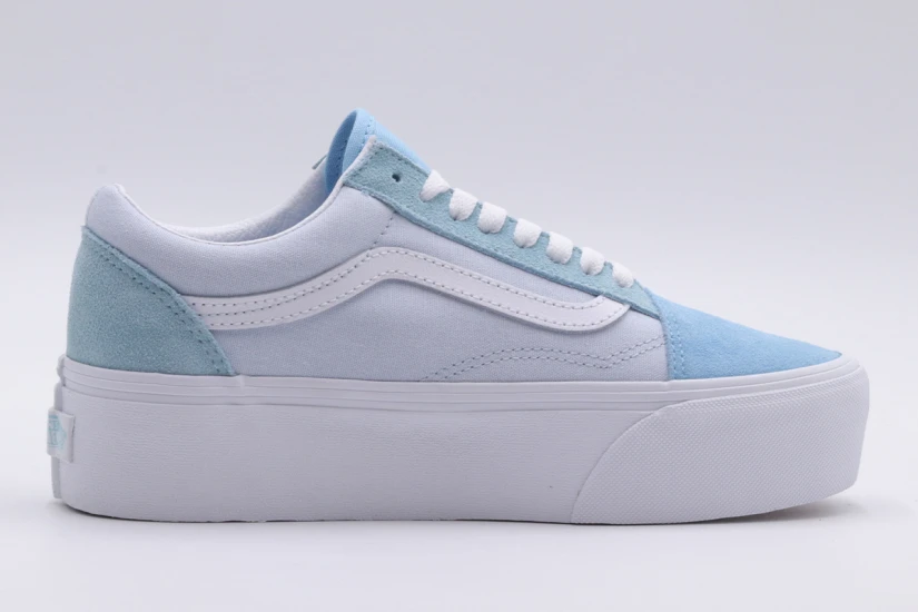 Vans Old Skool Stackform Sneakers με Πλατφόρμα Γαλάζιο, Λευκό