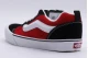 Vans Knu Skool Ανδρικά Χαμηλά Sneakers Κόκκινα, Μαύρα, Λευκά