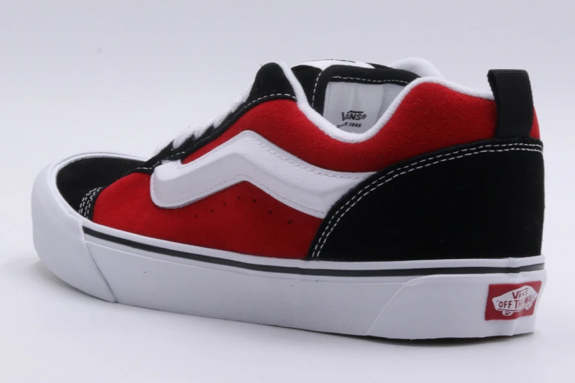 Vans Knu Skool Ανδρικά Χαμηλά Sneakers Κόκκινα, Μαύρα, Λευκά