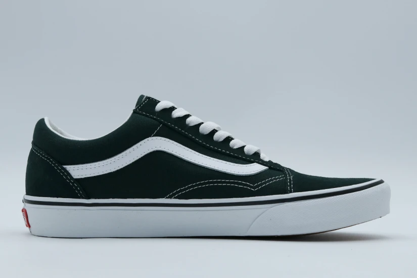 Vans Old Skool Ανδρικά Sneakers Κυπαρισσί, Λευκά