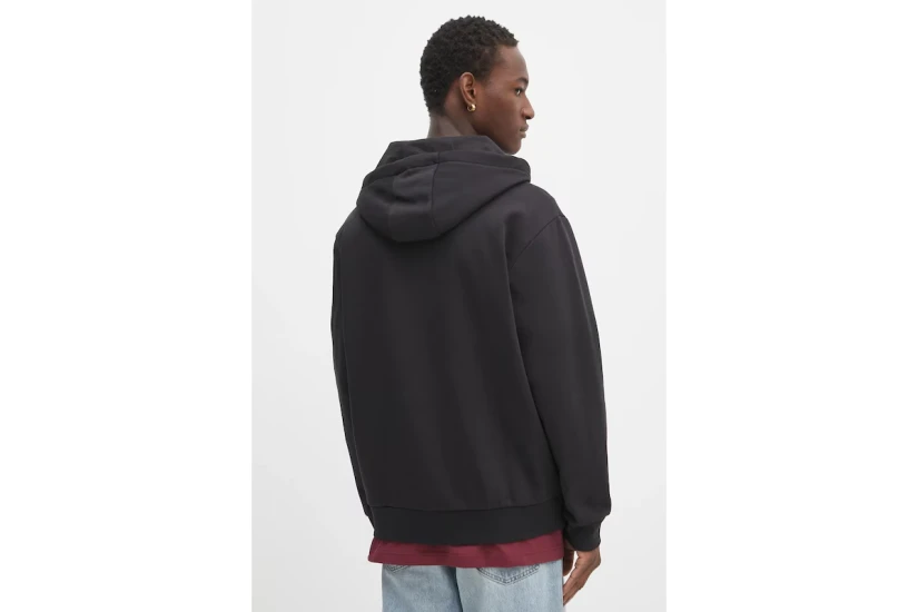 Vans Left Chest Fleeze Ανδρική Ζακέτα με Κουκούλα Μαύρη