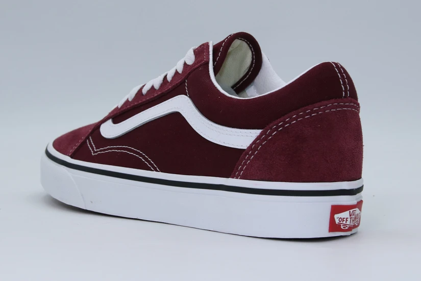Vans Old Skool Unisex Sneakers Βυσσινί, Λευκά