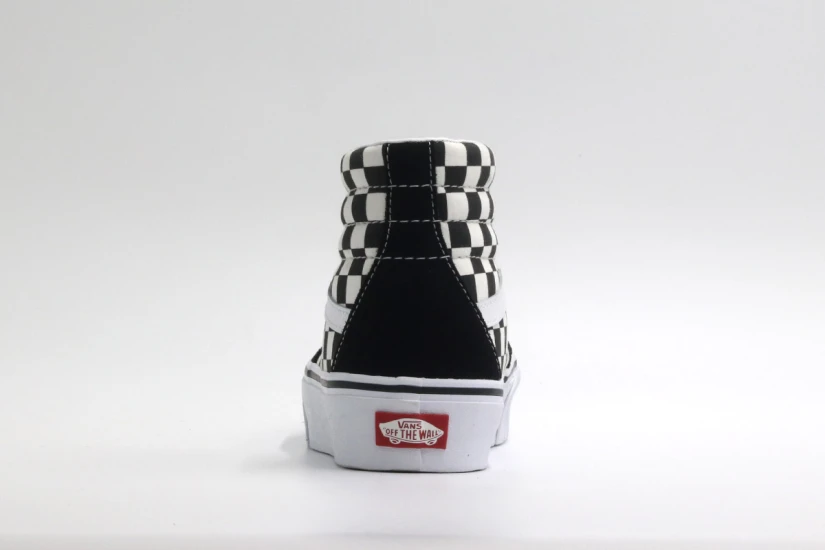 Vans Sk8-Hi Flatform Sneakers Μαύρα, Λευκά