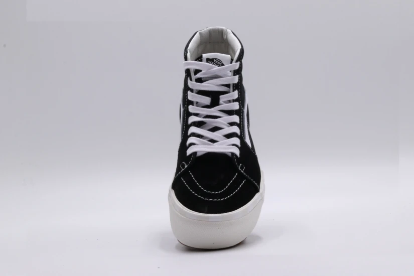 Vans SK8-Hi Stacked Γυναικεία Flatform Μποτάκια Μαύρα, Λευκά