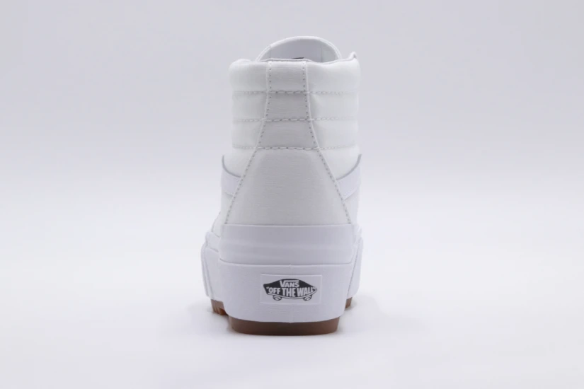 Vans SK8-Hi Stacked Γυναικεία Flatform Μποτάκια Λευκά
