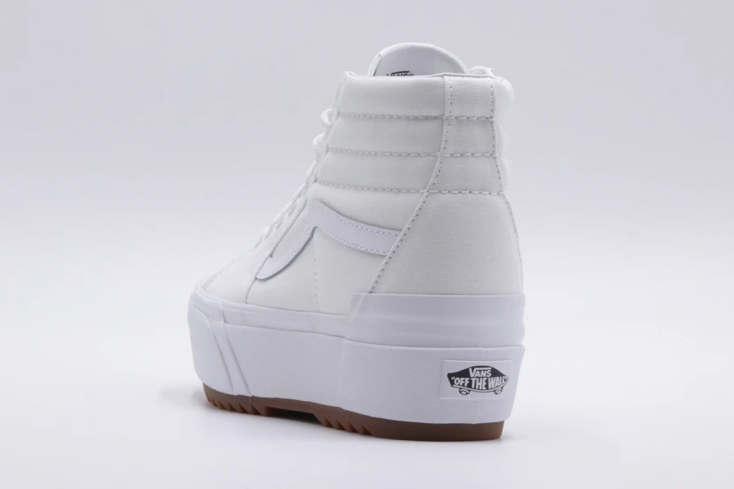Vans SK8-Hi Stacked Γυναικεία Flatform Μποτάκια Λευκά