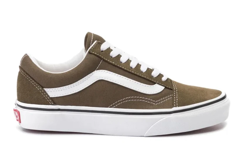 Vans Old Skool Sneakers Χακί, Λευκά