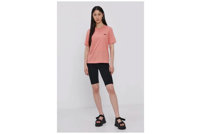 Vans Junior V Boxy Γυναικείο Κοντομάνικο T-Shirt Ροζ