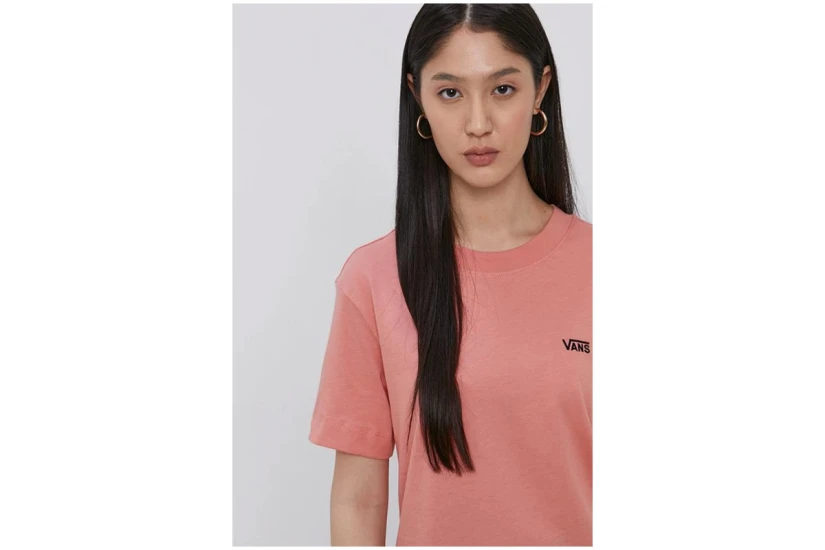 Vans Junior V Boxy Γυναικείο Κοντομάνικο T-Shirt Ροζ