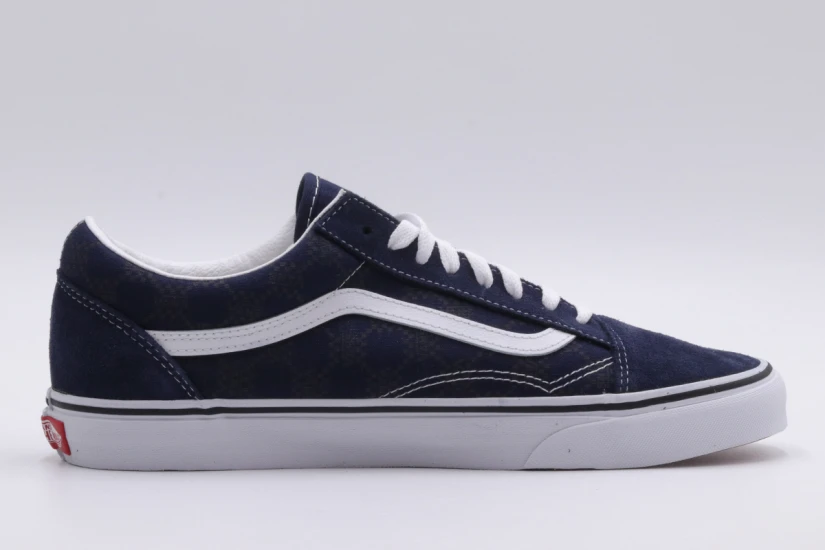 Vans Old Skool Ανδρικά Χαμηλά Sneakers Μπλε Σκούρο, Λευκά