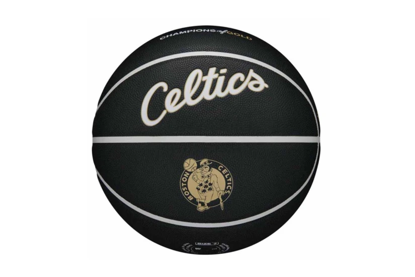 Wilson NBA Team City Collector Boston Celtics Μπάλα Μπάσκετ Μαύρη, Λευκή, Χρυσή