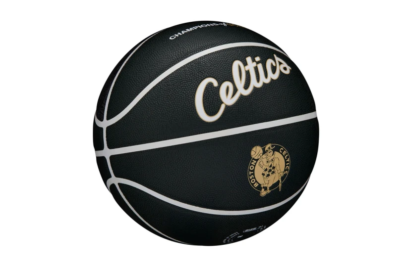 Wilson NBA Team City Collector Boston Celtics Μπάλα Μπάσκετ Μαύρη, Λευκή, Χρυσή