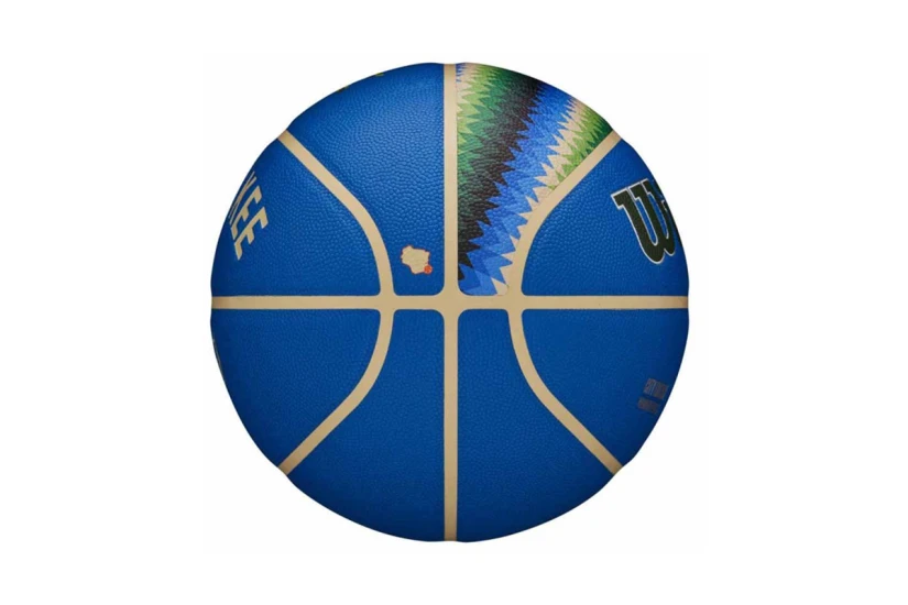 Wilson NBA Team City Collector Milwaukee Bucks Μπάλα Μπάσκετ Μπλε, Πράσινη, Μαύρη, Μπεζ