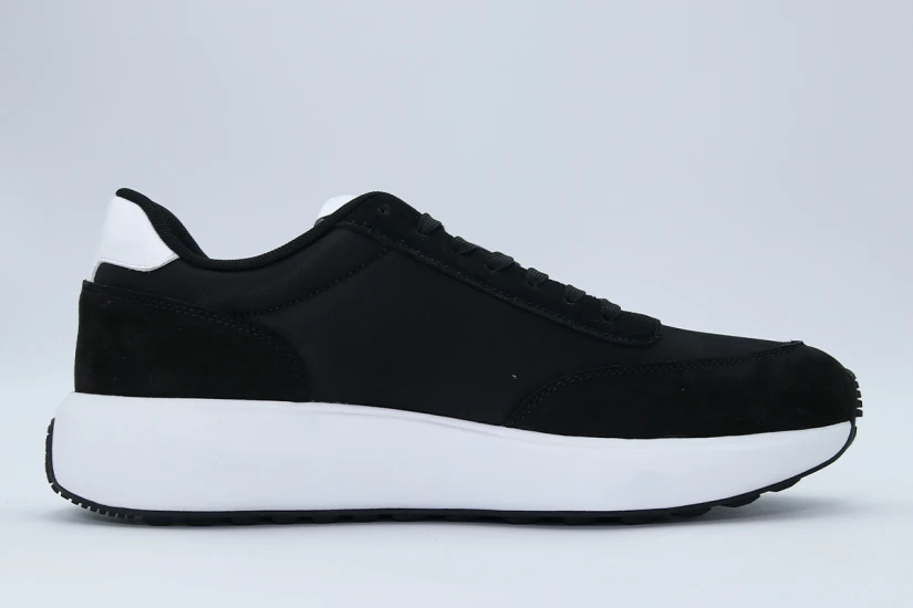 Calvin Klein Athleisure Runner Ανδρικά Sneakers Μαύρα, Λευκά