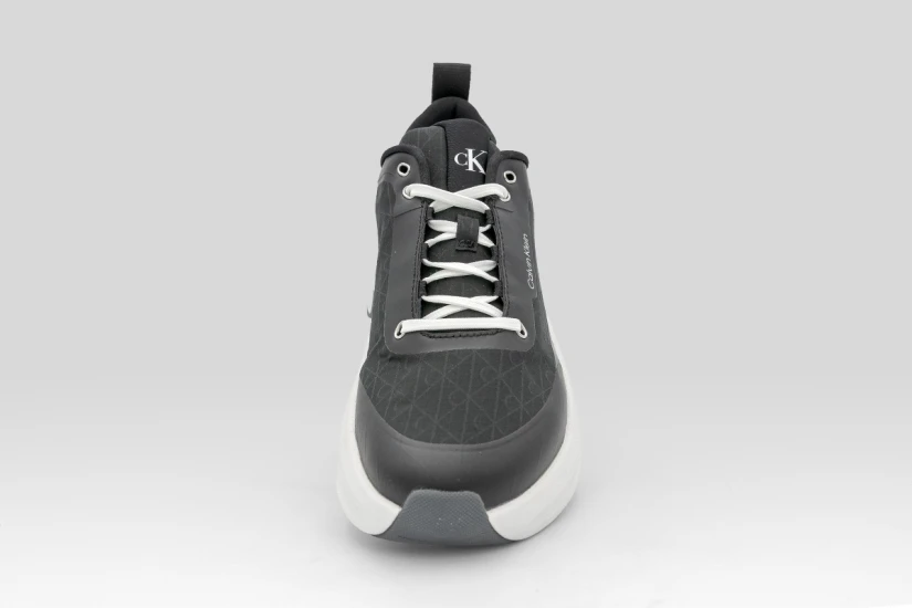 Calvin Klein Emblem Logo Chunky Runner Ανδρικά Sneakers Μαύρα, Λευκά