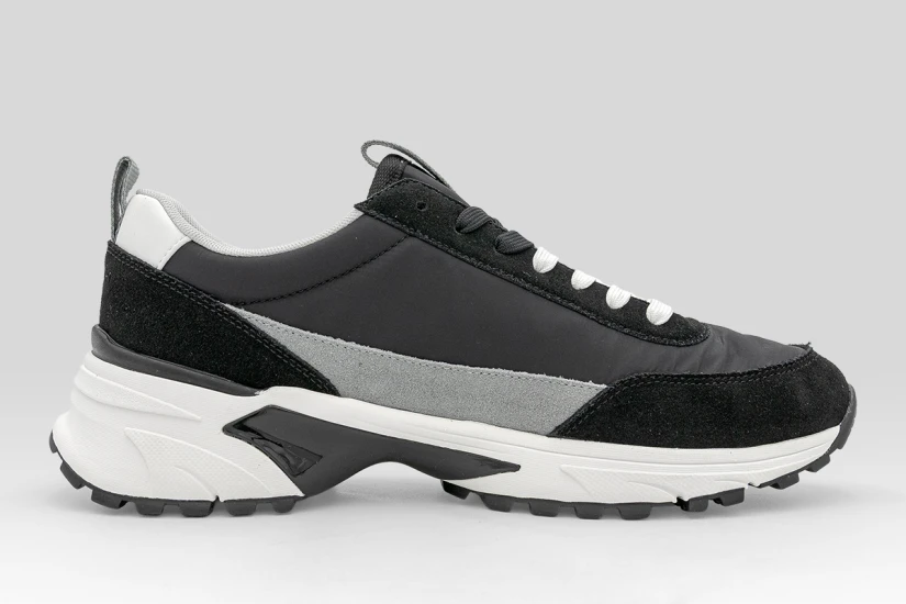 Calvin Klein Trailblazer Suede Runner Ανδρικά Sneakers Μαύρα, Λευκά