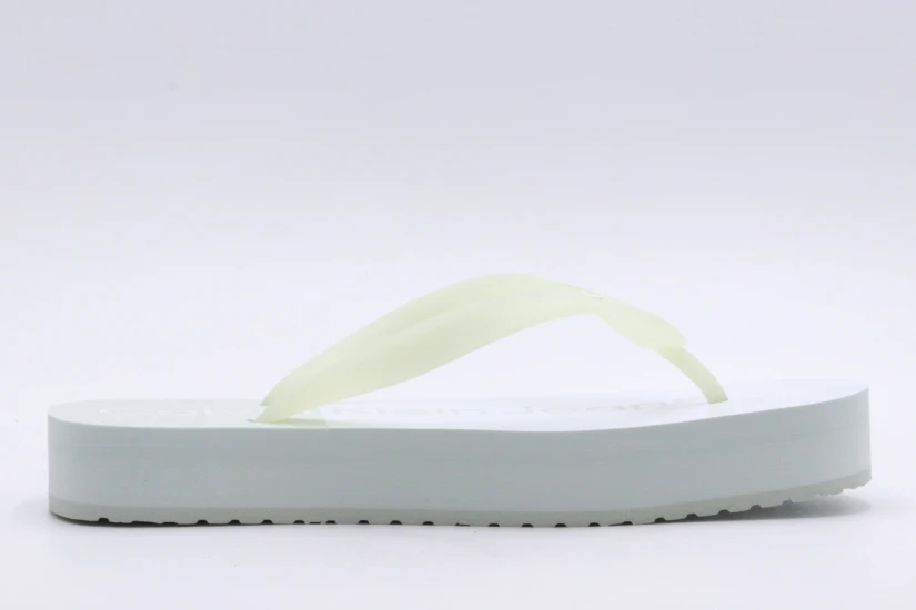 Calvin Klein Beach Sandal Flatform Σαγιονάρες Λευκές & Γκρι