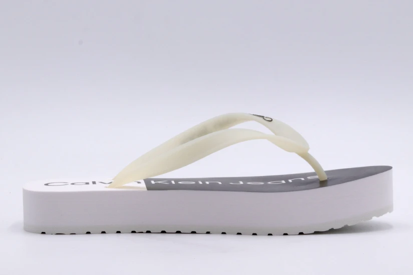 Calvin Klein Beach Sandal Flatform Σαγιονάρες Λευκές, Μαύρες