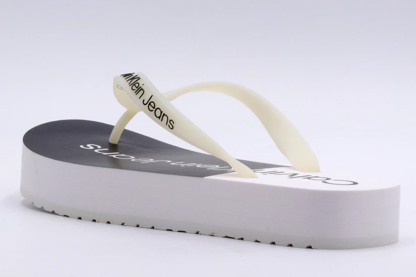 Calvin Klein Beach Sandal Flatform Σαγιονάρες Λευκές, Μαύρες