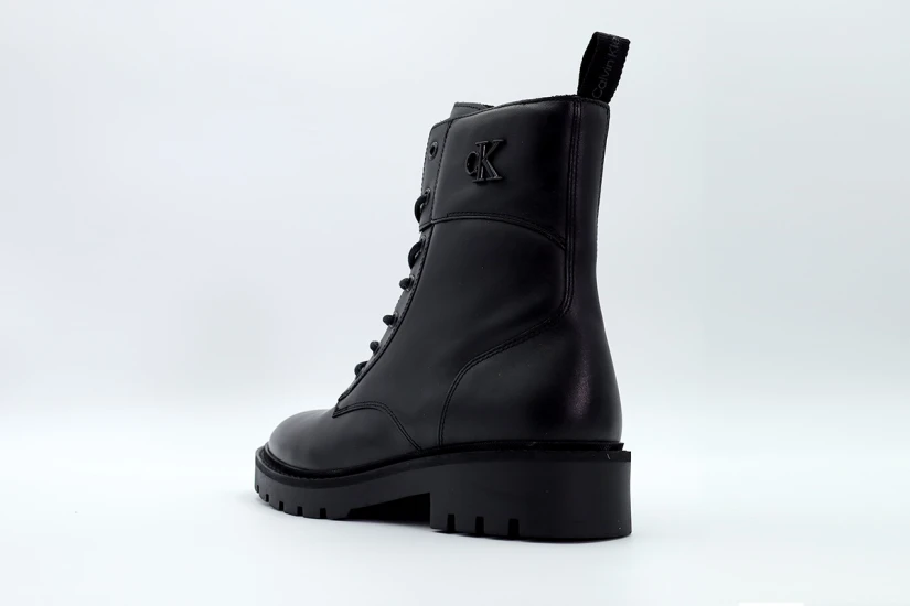 Calvin Klein Combat Boot Mid Γυναικεία Μποτάκια Μαύρα